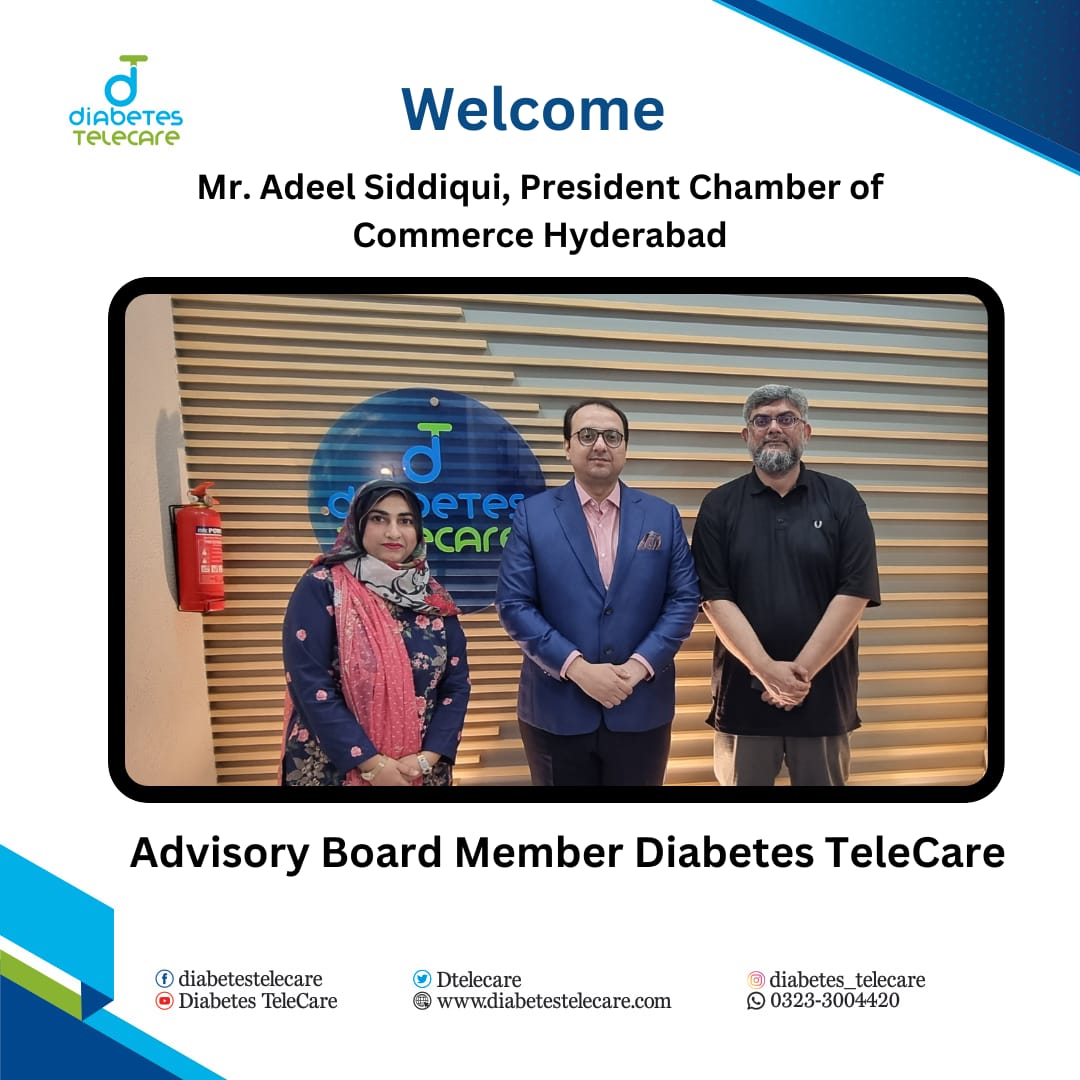 Mr. Adil Siddiqui , President Hyderabad Chamber of Commerce Appointed as Advisory Board Member for Diabetes Telecare